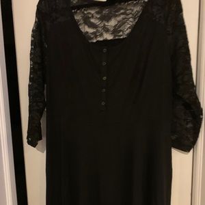Black back lace dress